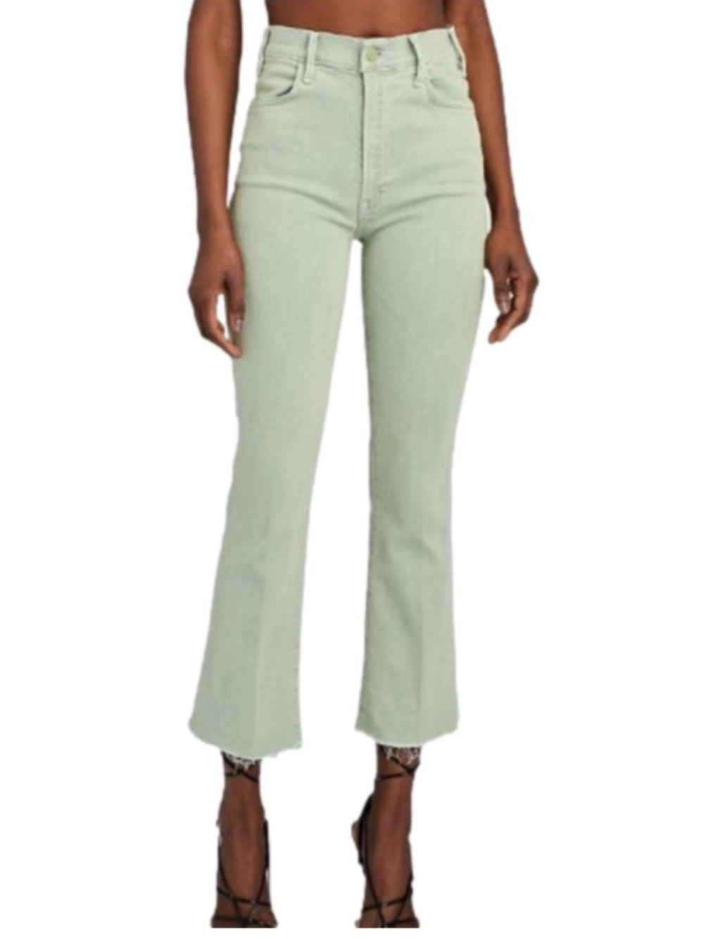 Mother Denim The Hustler Ankle Fray Jean in Iceberg Green Women’s size 25 - Picture 2 of 16